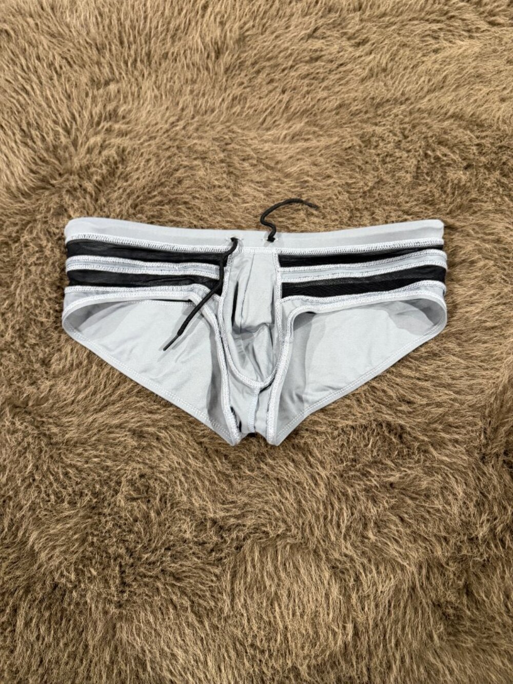Gregg Homme Men's Swim Brief Size Medium Gray and Black Like New - Picture 7 of 9
